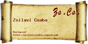 Zsilavi Csaba névjegykártya